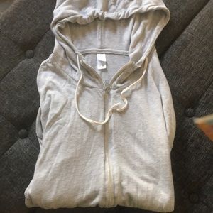 Alternative 2XL Grey Lightweight Zip Hoody